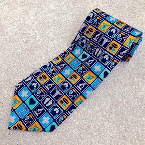 Rare Vintage Medical Doctor Themed Tie
